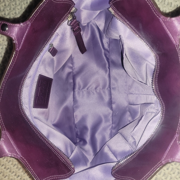 Coach Tribeca Patent Leather Tote Berry - Picture 6 of 13